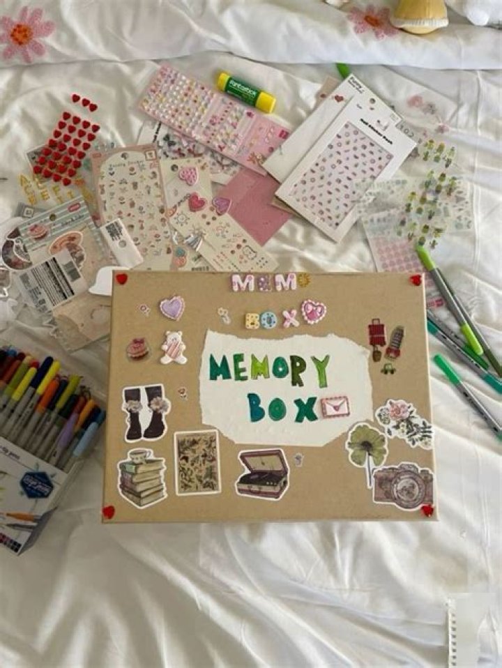 Everything you need to make a memory box