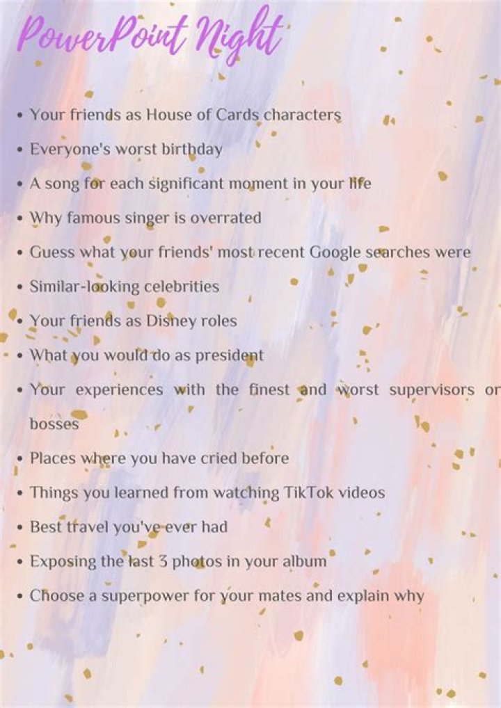 Your guide to the best PowerPoint night with your squad